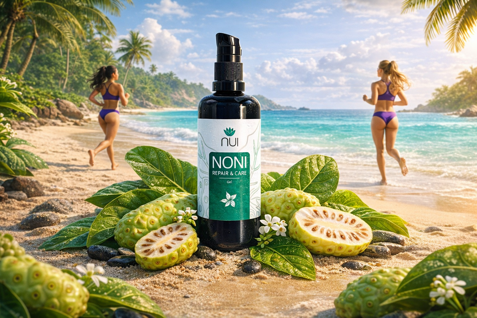 NUI-NONI-REPAIR&CARE-GEL-mit-sportlichen Frauen