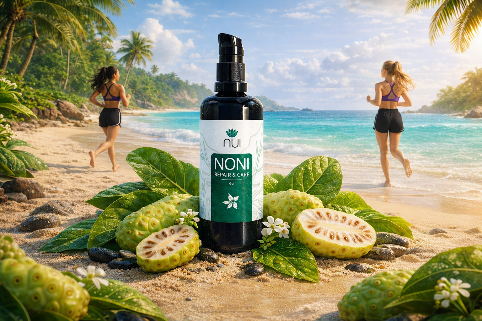NUI-NONI-REPAIR&CARE-GEL-mit-sportlichen Frauen